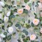 2Pack White 13Ft Artificial Eucalyptus Garland with Flowers, Fake Rose Gypsophila Vine Rose Garlands Decor, Floral Flower Greenery Garland for Wedding Home Table Decor (White)